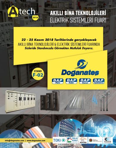 2018 A-TECH AKILLI BİNA TEKNOLOJİLERİ ve ELEKTRİK SİSTEMLERİ FUARINDAYIZ